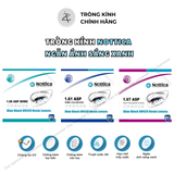 Tròng kính Chống ánh sáng xanh Siêu mỏng 1.56 1.60 1.67 1.71 Nottica Italy Blue Control Asp SHMC chính hãng 