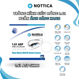  Tròng kính Chống ánh sáng xanh Siêu mỏng 1.56 1.60 1.67 1.71 Nottica Italy Blue Control Asp SHMC chính hãng 