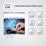  Tròng kính Chống tia UV Hoga 1.56 Hàn Quốc Super HMC chính hãng 