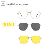  Kính râm cận thời trang clip on chống tia UV ngăn ánh sáng xanh trong 1 Bộ 2 Kẹp Cao Cấp 51220209 