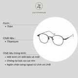  Gọng kính cận loạn nam nữ Zay eyewear zs52009 dáng tròn phong cách thời trang hàn quốc cao cấp 