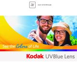  Tròng kính Chống ánh sáng xanh, tia UV Siêu mỏng 1.56 1.60 1.67 1.74 Kodak UVBlue Lens chính hãng 