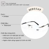  Gọng khoan Montblanc MB0349 hình chữ nhật titanium cao cấp fullbox 