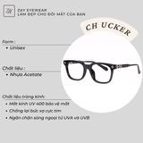  Gọng kính CH COX UCKER dáng vuông nhựa acetate 