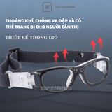  Kính chơi thể thao chịu lực đá bóng, bóng rổ rộng tầm nhìn lớn thoáng khí 018 Chính Hãng 