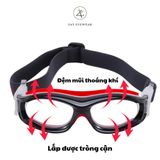  Kính chơi thể thao chịu lực đá bóng, bóng rổ rộng tầm nhìn lớn thoáng khí 040 Chính Hãng 