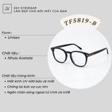  Gọng kính Tom Ford TF5819-B dáng tròn nhựa acetate cao cấp fullbox 