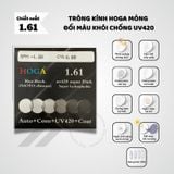  Tròng kính Đổi màu Khói / Xanh Sapphire Lọc ánh sáng xanh Hoga Hàn Quốc 1.56 1.61 chính hãng 