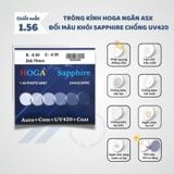  Tròng kính Đổi màu Khói / Xanh Sapphire Lọc ánh sáng xanh Hoga Hàn Quốc 1.56 1.61 chính hãng 
