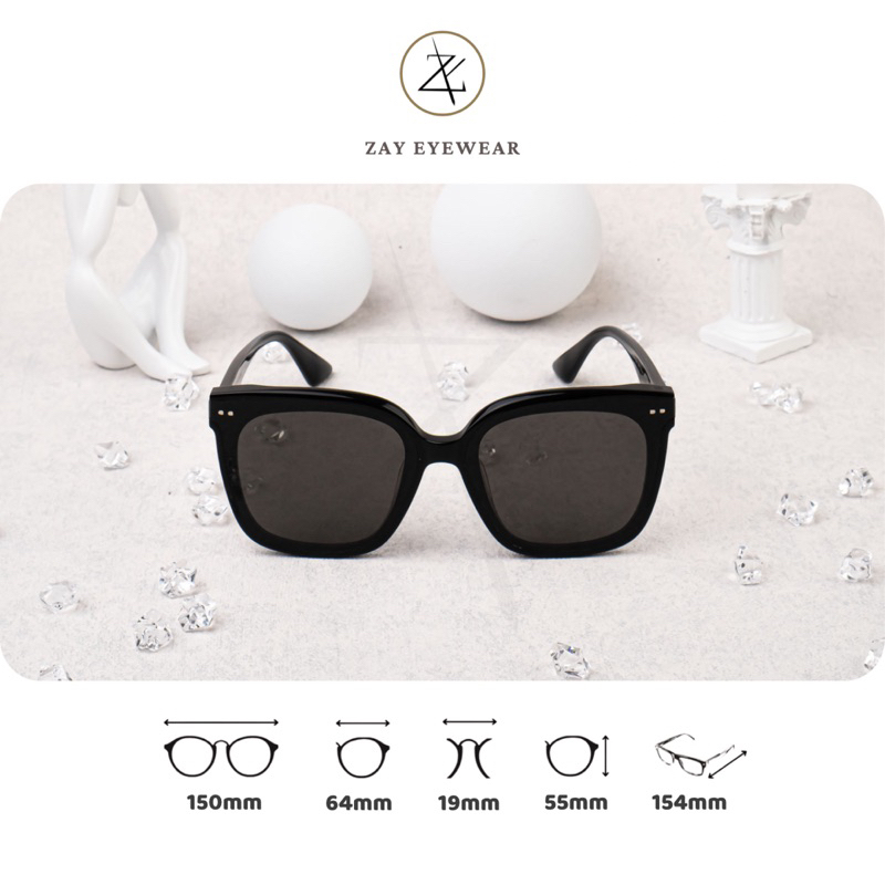  Gọng kính mát nam nữ Zay eyewear Locell dáng vuông phong cách thời trang cao cấp 