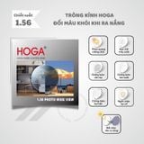  Tròng kính Đổi màu khói / màu nâu Chống tia UV Hoga 1.56 Hàn Quốc SHMC chính hãng 