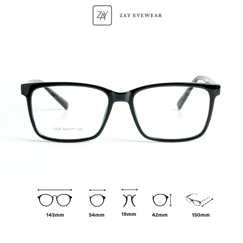  Gọng kính Zay Eyewear 1325 dáng vuông phong cách hàn quốc 