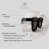 Kính mát nam nữ thời trang Zay eyewear Musee dáng vuông chống tia uv thời trang hàng quốc 