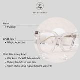  Gọng kính mắt nam nữ cận loạn Zay eyewear SS 01 vuông phong cách thời trang cao cấp 