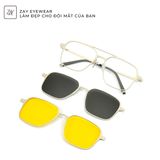  Kính râm cận thời trang clip on chống tia UV ngăn ánh sáng xanh trong 1 Bộ 2 Kẹp Cao Cấp 51220209 