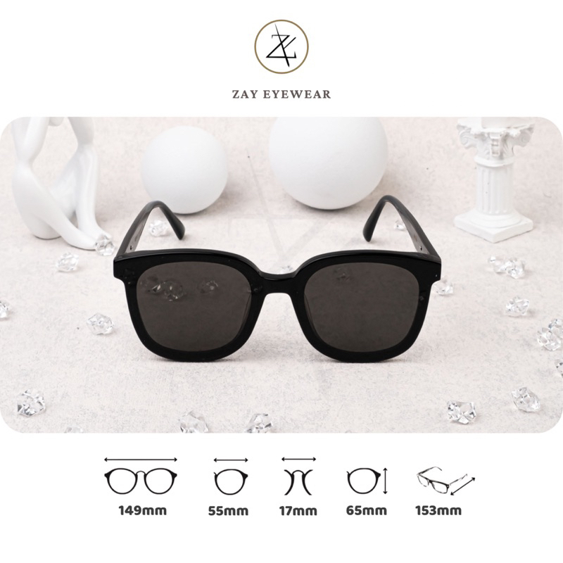  Gọng kính mát nam nữ Zay eyewear Jackie dáng vuông phong cách thời trang cao cấp 
