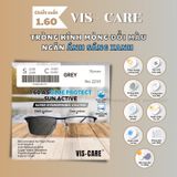 Tròng kính Đổi màu Lọc ánh sáng xanh Chống bể Mỏng 1.60 Vis Care Blue Protect Sun Active chính hãng 