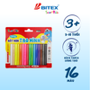 Đất nặn vỉ nhựa 200g/MC06 (16 màu/vỉ)