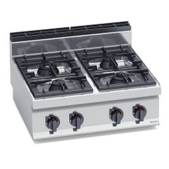 BẾP ÂU 4 HỌNG ĐẶT BÀN DÙNG GAS BERTO'S - G7F4BP