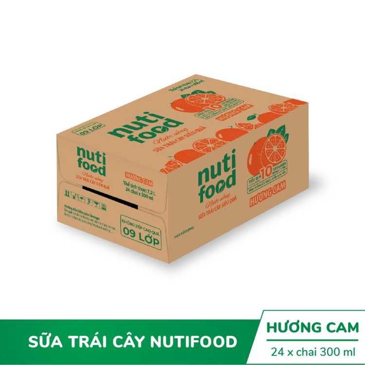 Chai Sữa Siêu Quả Nutizen Hương Cam 300ml