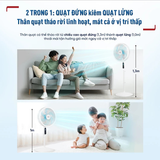  Quạt đứng TEFAL TB Silence Plus VH689990 - Trắng Cánh Xanh 