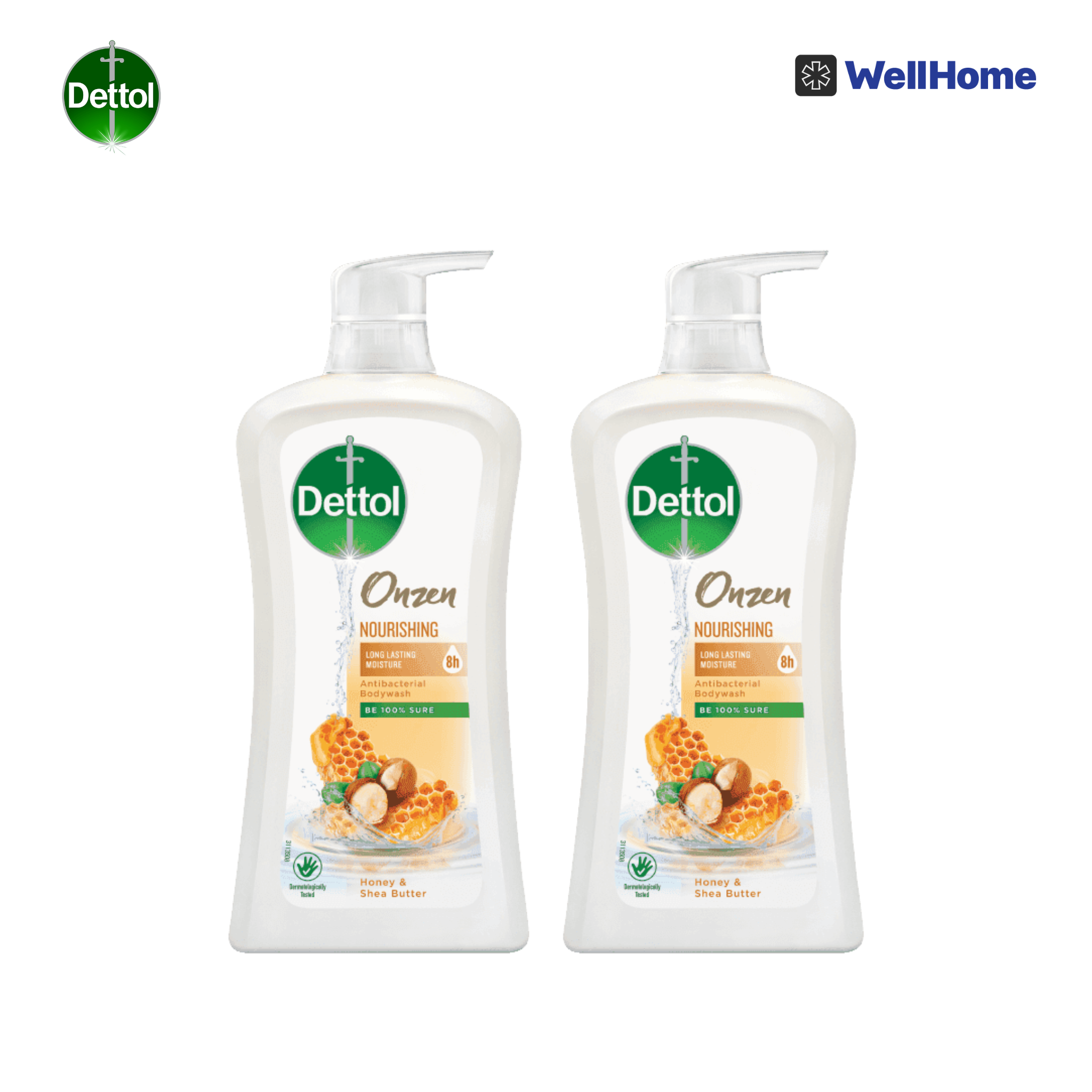  Combo 2 sữa tắm Dettol Onzen kháng khuẩn dưỡng thể 950g 