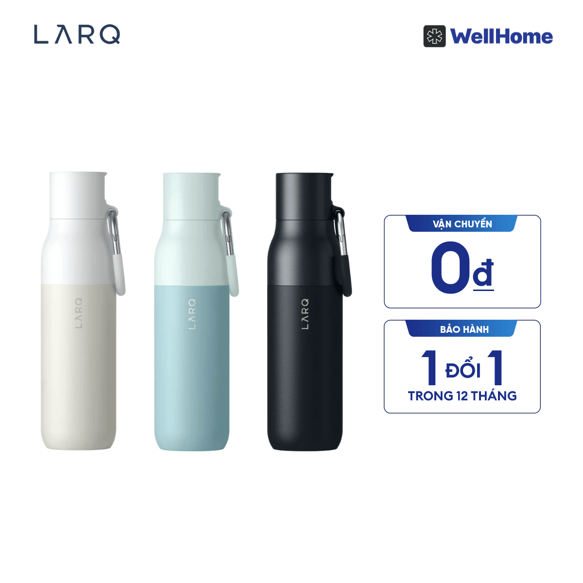  Bình giữ nhiệt lạnh LARQ Flip Top 500ml / 17oz 