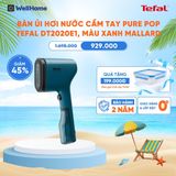  Bàn ủi hơi nước cầm tay Pure Pop Tefal DT2020E1, màu xanh Mallard 