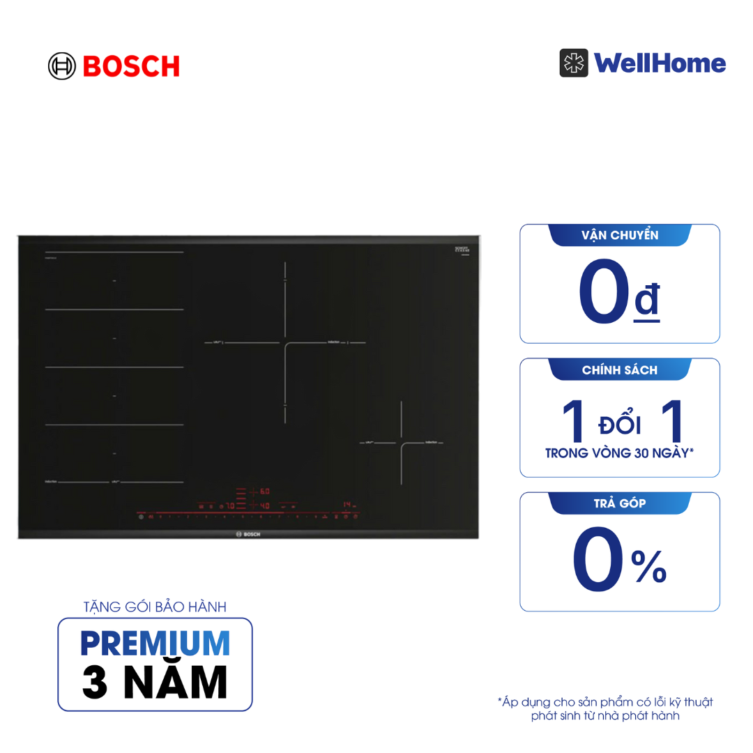  Bếp từ Bosch 4 vùng nấu PXE875DC1E - Series 8 (80cm) 