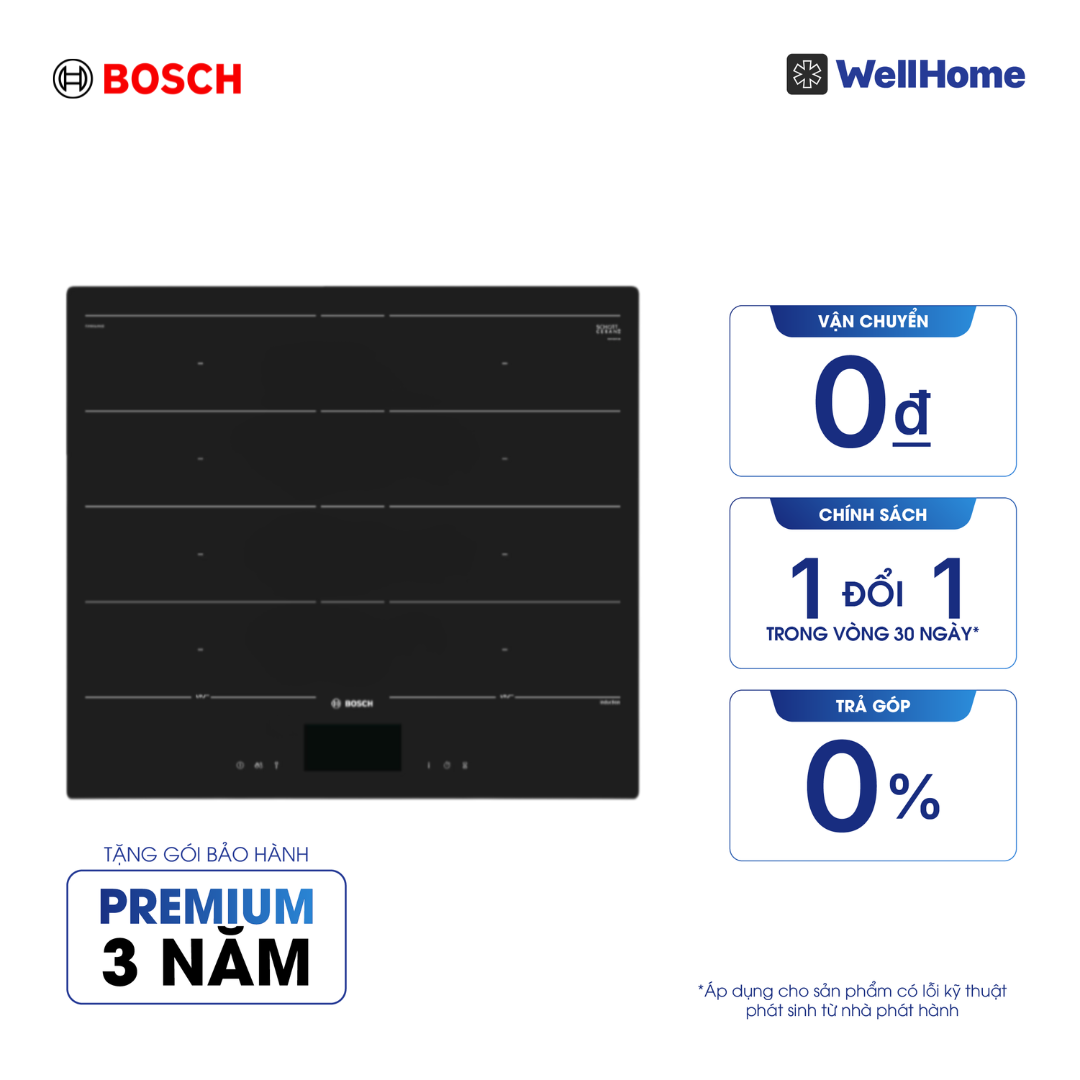  Bếp từ Bosch linh hoạt 4 vùng nấu PXY601JW1E - Series 8 (60cm) 