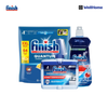  Combo Finish nâng cao 3: Viên Rửa Chén Bát Finish Powerball Quantum 64 viên + Nước làm bóng 500ml + Dung dịch vệ sinh máy 