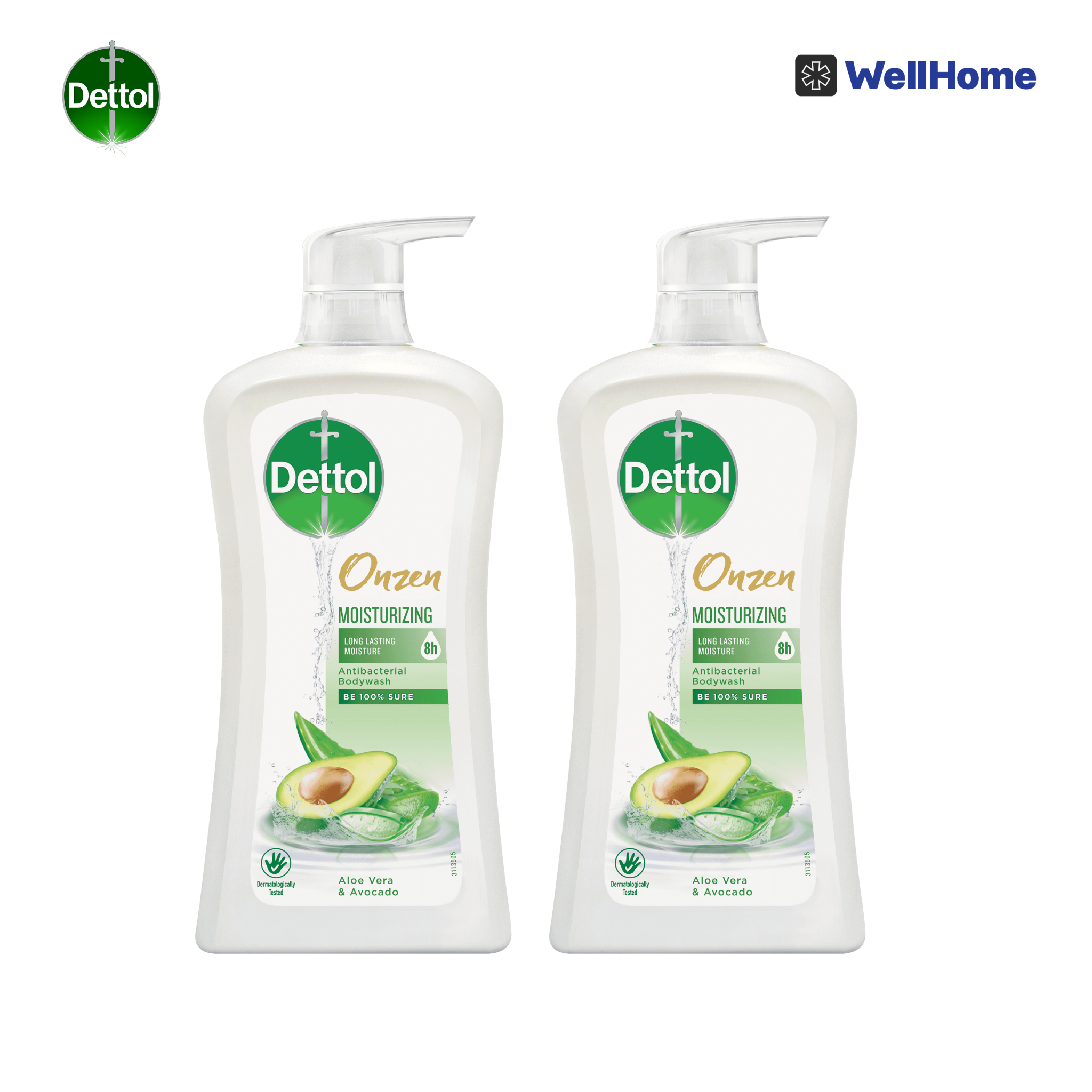  Combo 2 sữa tắm Dettol onzen kháng khuẩn dưỡng ẩm lô hội & bơ 950g 