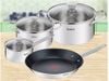  Bộ nồi chảo Inox cao cấp Tefal Cook Eat B922S784 (16, 20, 24, 28cm) 