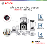  Máy xay đa năng Bosch MCM3501M 800W 50 chức năng (đen) 