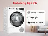  Máy sấy bơm nhiệt 8Kg Bosch WTH85008SG - Series 4 