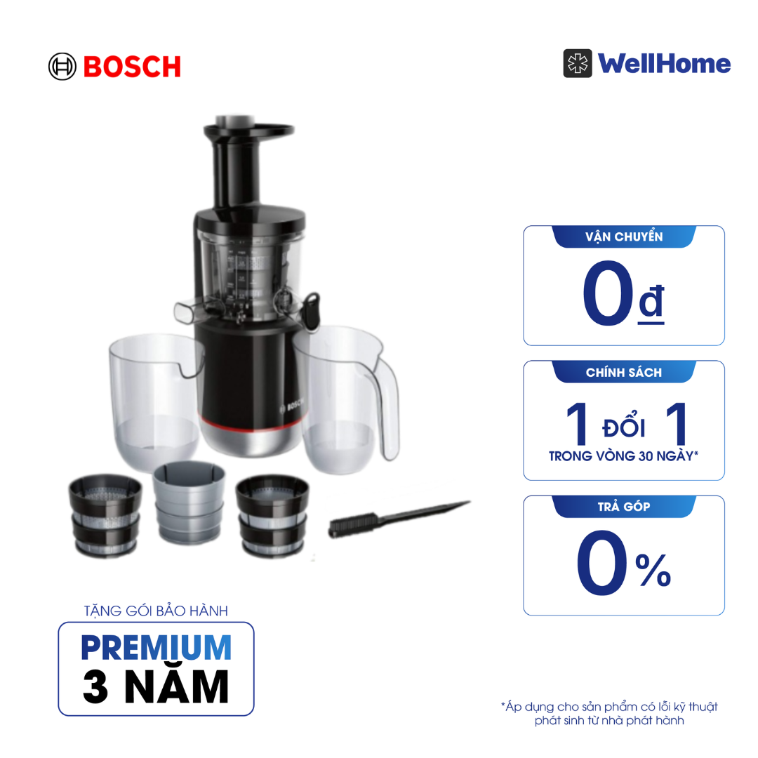  Máy ép chậm Bosch MESM731M 150W 3 bộ lọc (Đen) 