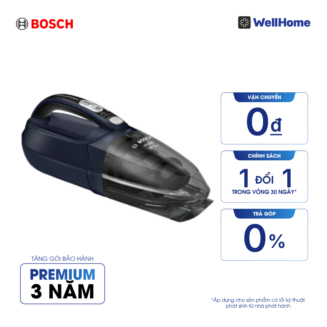  Máy hút bụi cầm tay không dây Bosch BHN20L 20V (xanh đen) 