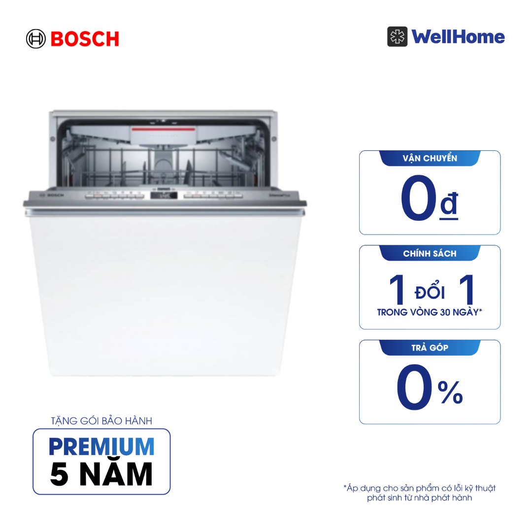  Máy Rửa Chén Bát Âm Toàn Phần 14 Bộ Bosch SMV4HCX48E - Series 4 (60cm) 