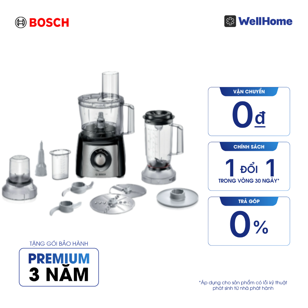  Máy xay đa năng Bosch MCM3501M 800W 50 chức năng 