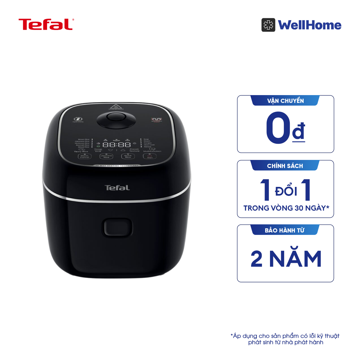  Nồi cơm điện tử Tefal Delirice Max RK7778Y0 - 1.8L 