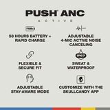  Tai nghe Không dây SkullCandy Push Ultra ANC – Màu Đen Cam 