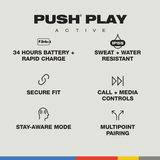  Tai nghe Không dây SkullCandy Push Play – Màu Đen cam 