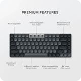  Bàn phím cơ không dây Satechi SM1 Slim (Màu Dark/Light) 