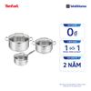  Bộ 3 nồi Tefal Duetto Plus (Quánh 16cm - 1.4L, Nồi 20cm - 2.8L, Nồi 24cm - 4.9L) 