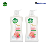  Combo 2 sữa tắm Dettol Onzen kháng khuẩn dưỡng ẩm đào & phúc bồn tử - 950g/chai 