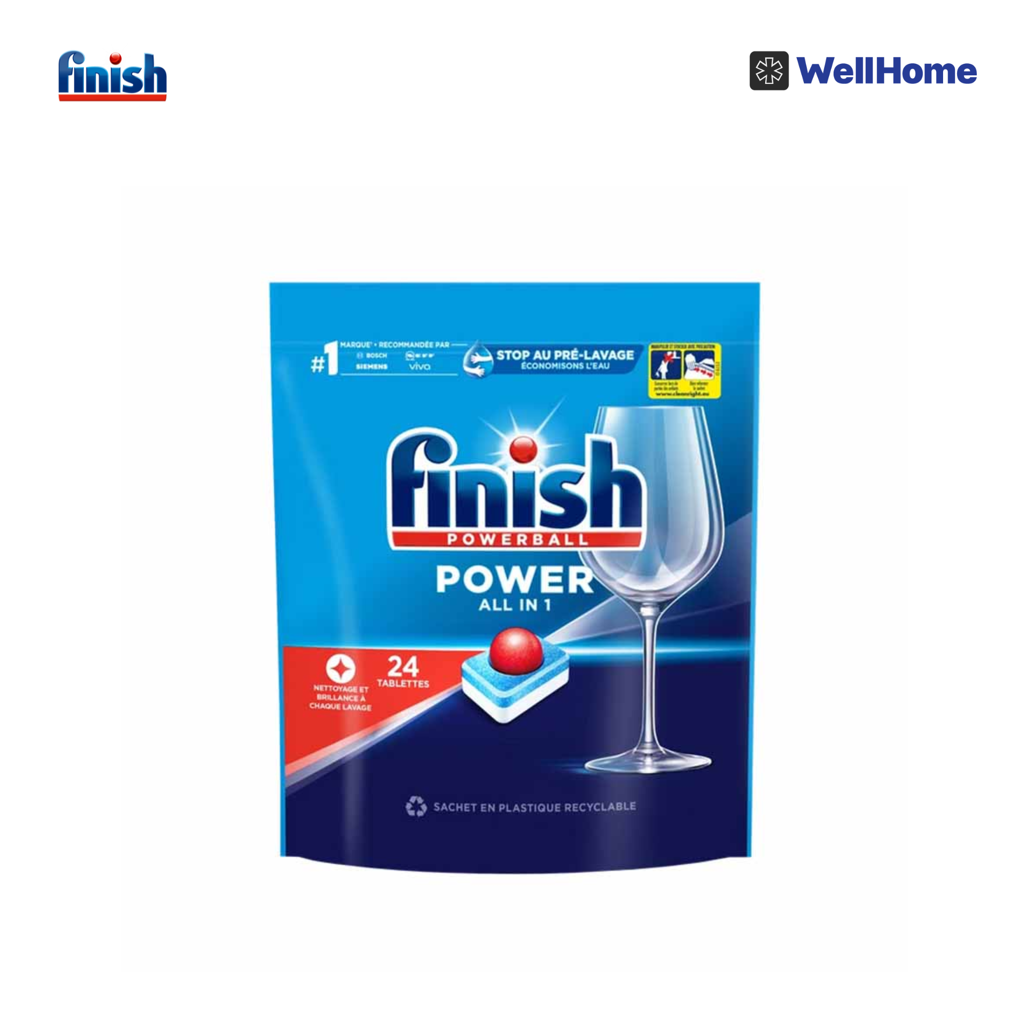  Viên rửa bát Finish Power all in one 24 viên 