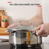  Bộ 3 nồi Tefal Duetto Plus (Quánh 16cm - 1.4L, Nồi 20cm - 2.8L, Nồi 24cm - 4.9L) 