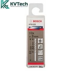 Bộ mũi khoan inox  BOSCH 2608585876 (3mm x 10 mũi)