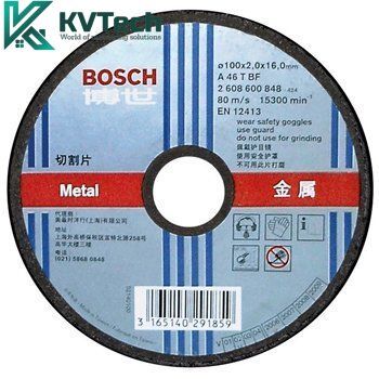 Đá cắt sắt Bosch D100x2x16mm (2608600267)