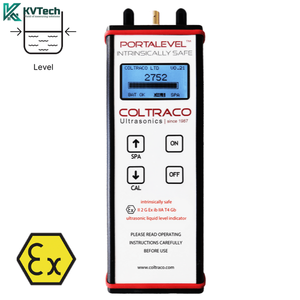 Thiết bị đo mức chất lỏng bằng phương pháp
siêu âm ứng dụng trong môi trường dễ cháy nổ Coltraco PORTALEVEL® IS